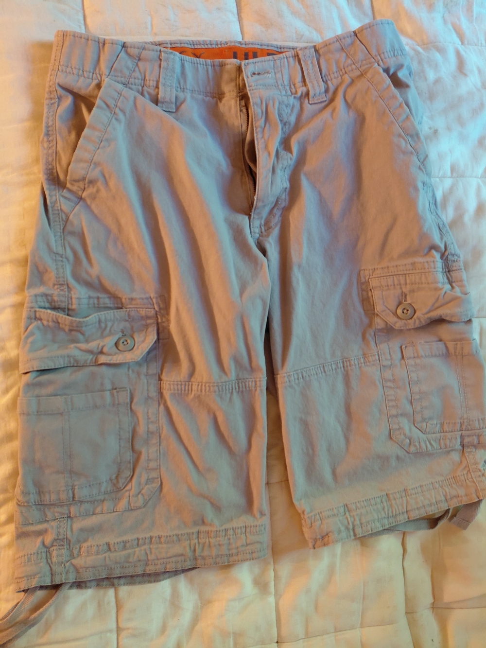 Men's Cargo Shorts - 8 Pockets/Light Khaki